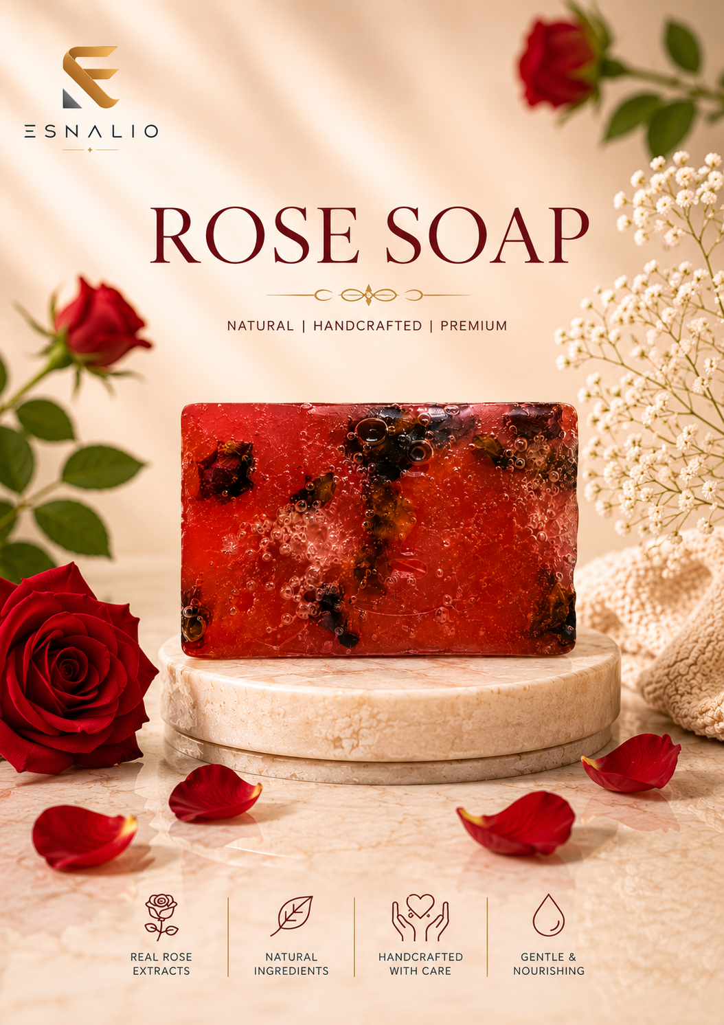 Rose Soap – Naturally Handcrafted