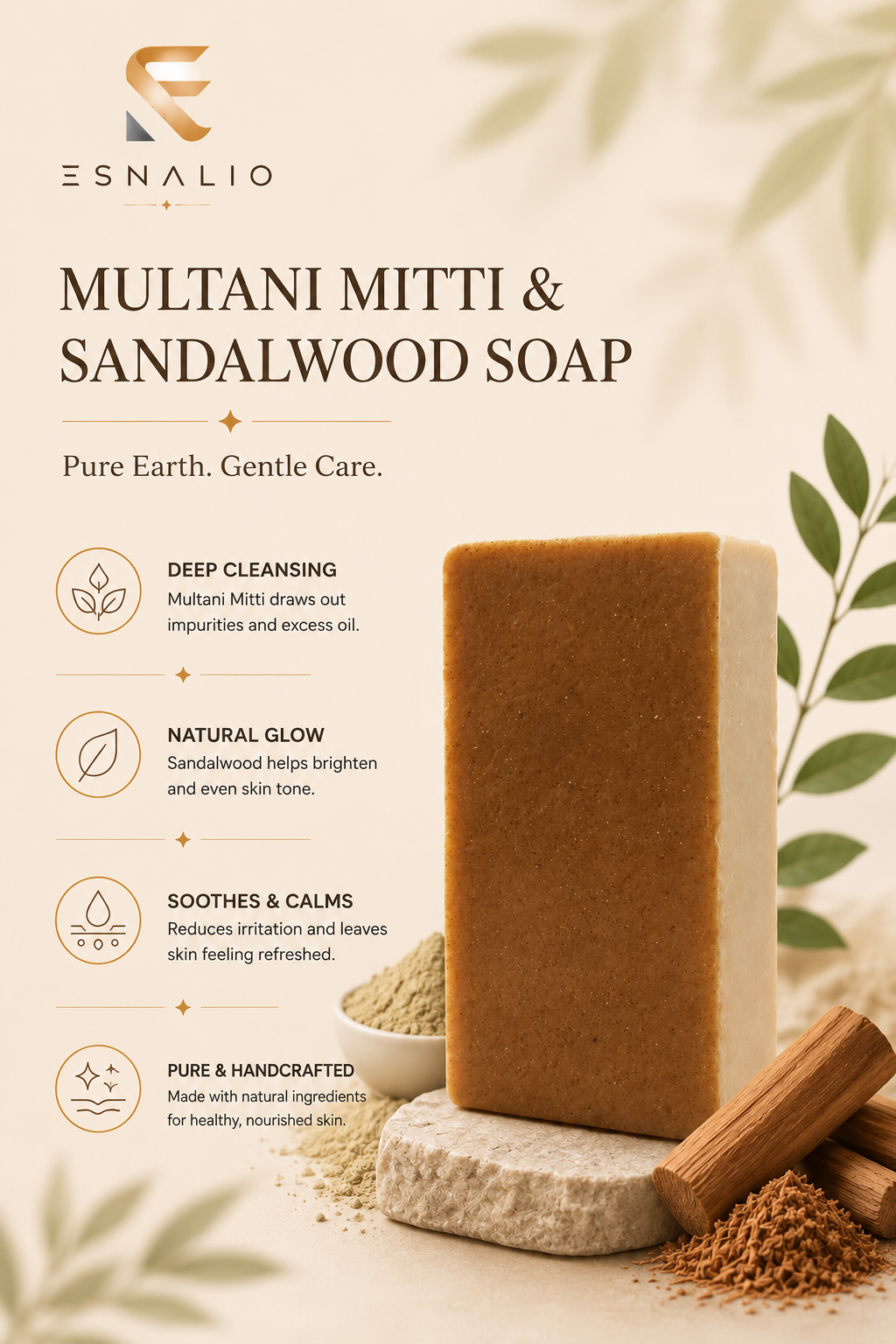 Multani Mitti & Sandalwood Soap