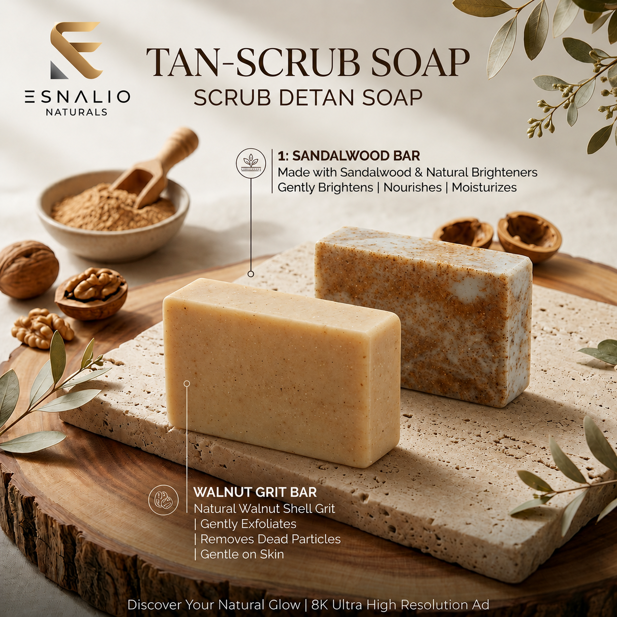 Tan Scrub Soap